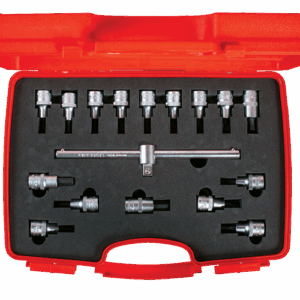 İzeltaş Lokmalı Allen Uç ve Star Torx Uç Takımı 1/2 İnç 17 Parça