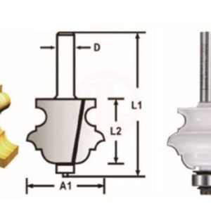 Makita Freze Ucu Rulmanlı Multi Profil Bıçağı (Çift Bıçak) 12x57,2x102,6 mm (D-48876)