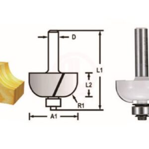 Makita Freze Ucu Rulmanlı Kordon Bıçağı (Çift Bıçak) 8x28,6x55,5 mm (D-48620)