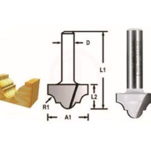 Makita Freze Ucu Klasik Dalma Kesme Bıçağı (Çift Bıçak) 8x19x44,7 mm (D-48212)