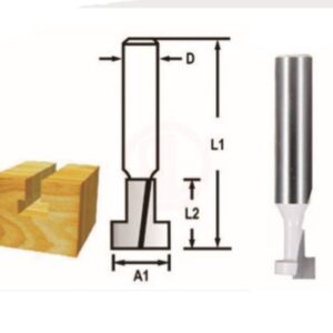 Makita Freze Ucu Fitil Bıçağı (Çift Bıçak) 8x9,5x48 mm (D-48907)