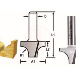 Makita Freze Ucu Yuvarlak Dalma Bıçağı (Çift Bıçak) 8x25,4x47,6 mm (D-48169)