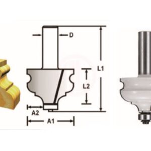 Makita Freze Ucu Balık Küpeşte Bıçağı (Çift Bıçak) 12x28,6x90,2 mm (D-48848)