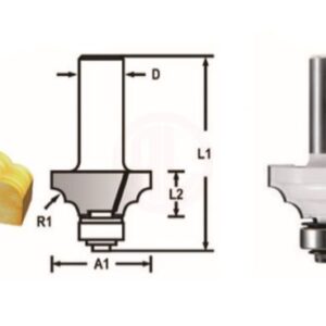 Makita Freze Ucu Çift Yuvarlak Profil Bıçağı (Çift Bıçak) 8x28,6x50,8 mm (D-48577)