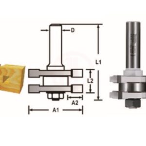 Makita Freze Ucu Oluk Açma Bıçağı (Dört Bıçak) 12x41x71 mm (D-48935)