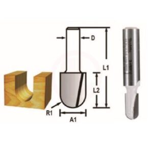 Makita Freze Ucu Dalma Yarım Ay Kanal Bıçağı (Çift Bıçak) 8x15,8x44,5 mm (D-48016)