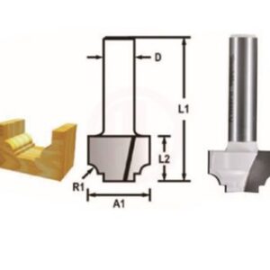 Makita Freze Ucu Klasik Dalma Vıçağı (Çift Bıçak) 8x12,7x41,5 mm (D-48240)