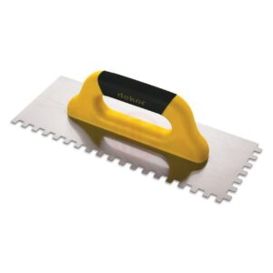 Dekor Hassan Seramik Malası Kapalı Plastik Saplı Kare Diş 12x12 mm Paslanmaz Çelik 30 Cm