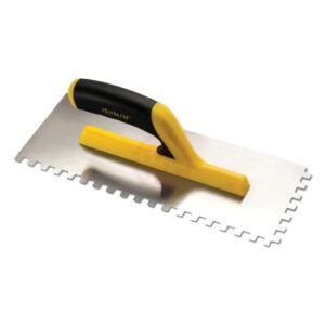 Outlet Dekor Hassan Seramik Malası Açık Plastik Saplı Kare Diş 8x8 mm Yay Çeliği 30 Cm