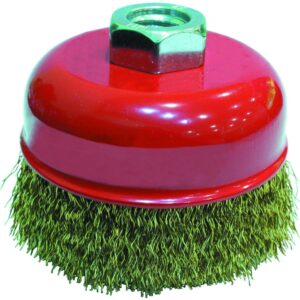 Partner Sarı Dalgalı Telli M14 Vidalı Çanak Fırça 75 Mm - PRT02029