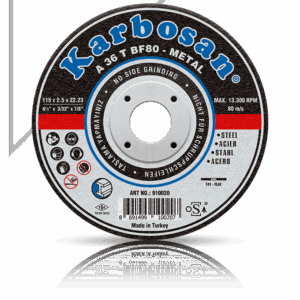 Karbosan Metal Kesme Disk T42 Bombeli 230x3,0x22,23 mm A 36 T BF80 - KAR910100