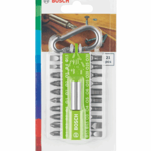Bosch 21 Parça Yaylı Kancalı Vidalama(Yeşil) - 2607002823