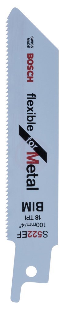 Bosch Panter Testere Bıçağı Flexible For Metal S 522 EF 100 mm (5 Adet) - 2608656012