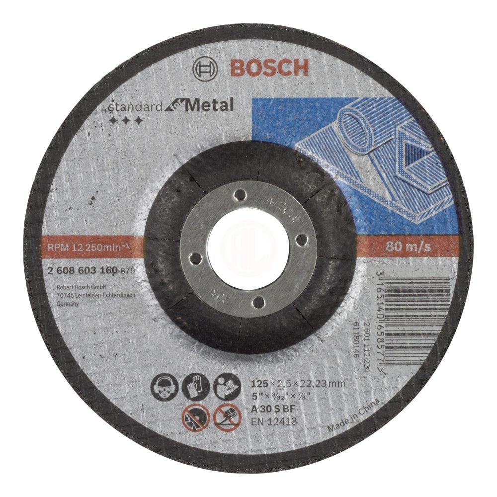 Bosch Kesme Diski Standard For Metal Bombeli 125x22,23x2,5 mm (A 30 S BF) - 2608603160