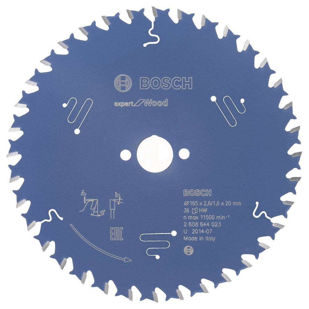 Bosch Daire Testere Bıçağı Expert For Wood 165x20 mm 36 Diş (2,6/1,6 mm) - 2608644023