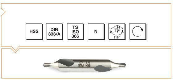 MTE Punta Matkabı Form A HSS DIN 333/A R 2x5x40 mm