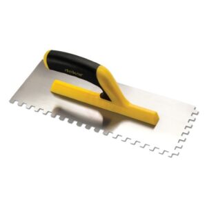 Dekor Hassan Seramik Malası Açık Plastik Saplı Kare Diş 4x4 mm Paslanmaz Çelik 30 Cm