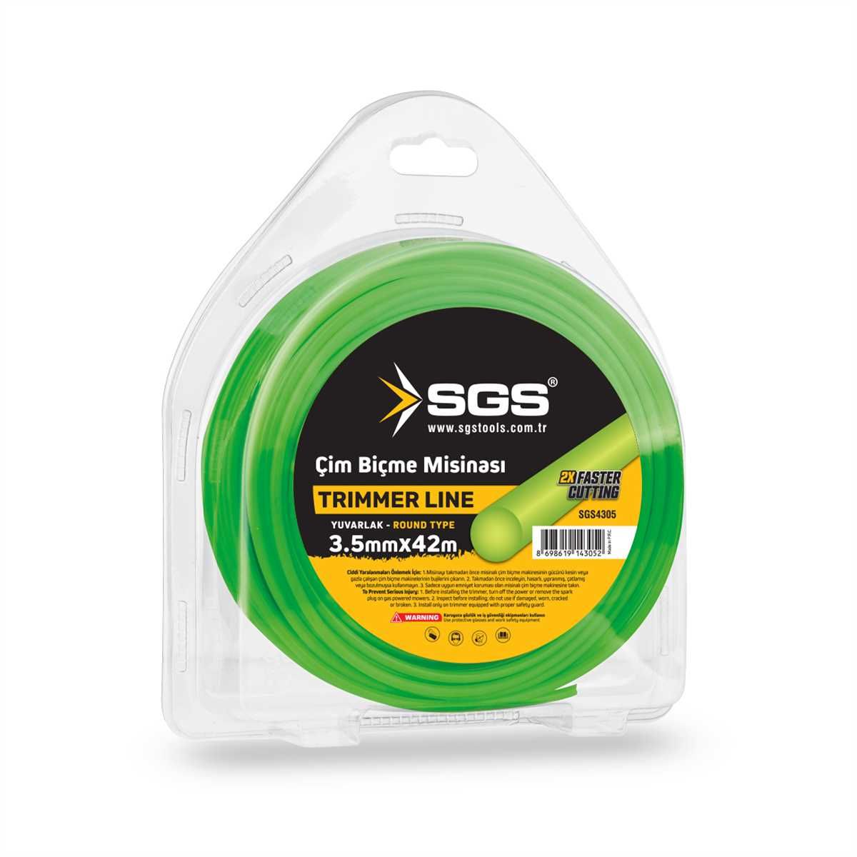 SGS Tırpan Misinası 3.5 Mm 42 Mt Yuvarlak (Yeşil)