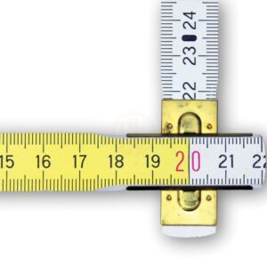 Bmi 9142 Ahşap Kırma Metre Gizli Perçin 2 Metre Sarı-Beyaz 10 Kademe