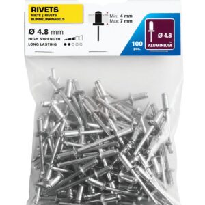 Rapid Perçin Alüminyum 4,8x10 mm (1 Paket/100 Adet) - 5000380