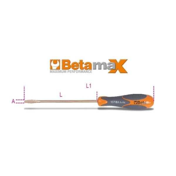 Beta Kıvılcım Çıkarmaz Düz Tornavida 1270BA 3X75