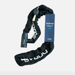 Doras 150 cm Boy 8 mm Çap Zincirli Motosiklet Kilidi Siyah