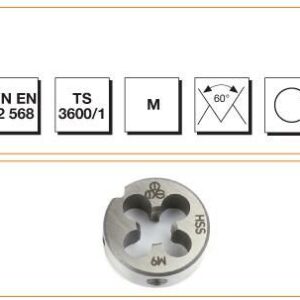 MTE Metrik Normal Vidalı Pafta Lokması HSS DIN EN 22 568 M24 x 3,00 mm