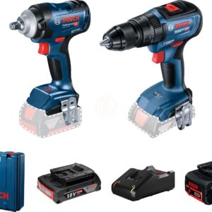 Bosch Akülü Makine Seti GDS 18V-400 + GSB 18V-50 (1 x 5,0 Ah + 1 x 2,0 Ah Akü) - 06019K0003