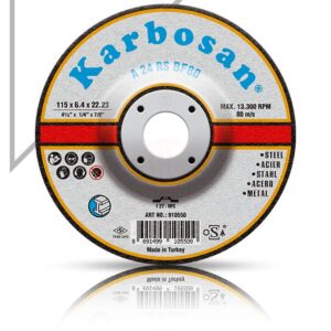 Karbosan Paslanmaz Çelik (Inox) Kesme Disk T42 Bombeli 180x3,0x22,23 mm AA 24 S BF80 - KAR910250