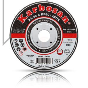 Karbosan Paslanmaz Çelik (Inox) Kesme Disk T41 Düz 115x1,2x22,23 mm AA 54 R BF80 - KAR911680