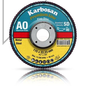 Karbosan Premium Line Alüminyum Oksit Standart Yoğunluk Flap Disk Düz 180 mm 40 Kum - KAR983170