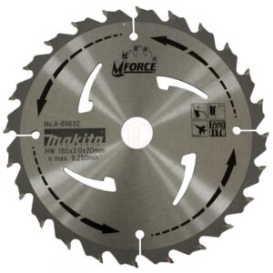 Makita Profesyonel Ahşap Daire Testere 165x20 mm 24 Diş (MFORCE) (A-89632)
