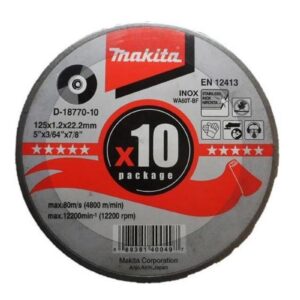 Makita Flex Inox Kesme Diski Düz 125X1,2 Mm (Wa60T) (10 Adet) (D-18770-10)
