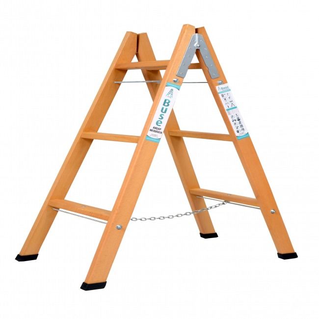 Buse A Tipi Geniş Basamaklı Ahşap Merdiven 8 Basamaklı (260 Cm)