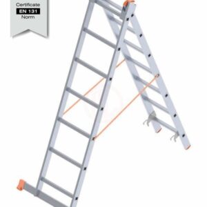 Saraylı A Tipi Endüstriyel Merdiven Sürgülü 2x7 Basamaklı 386 Cm