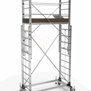 Saraylı Alüminyum İskele Merdiven 2x9 Basamaklı 2x2,5 Mt 494 Cm