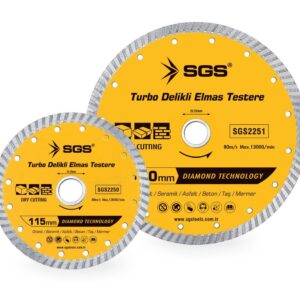 SGS 2250 Turbo Delikli Elmas Testere 115Mm