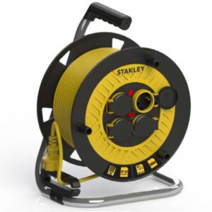 Stanley IP44 ST-P Serisi 4 Soketli 25 Metre Makaralı Kablo 3x1.5 mm H07RN-F