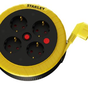 Stanley IP20 Kompakt Serisi 4 Soketli 5 Metre Makaralı Kablo 3x1.5 mm H05VV-F