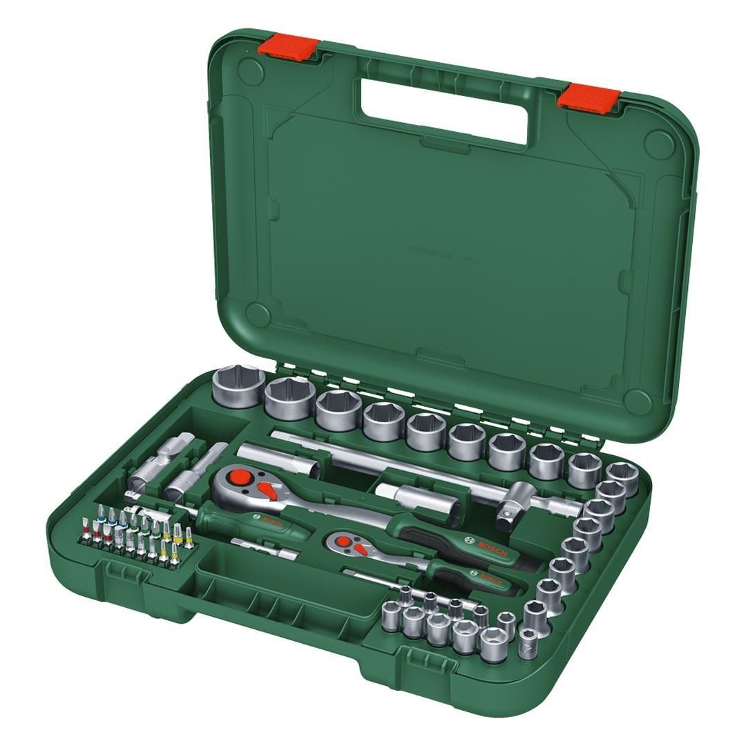 Bosch 1/4'' + 1/2'' Cırcırlı Somun Sıkma Seti 56 Parça