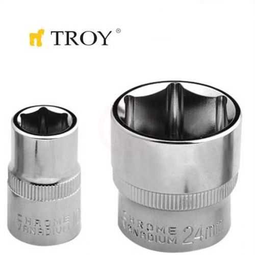 Troy 26173 3/8 İnç Lokma (Ölçü 19mm-Çap 25,8-Uzunluk 30mm)