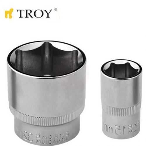 Troy 26196 1/2 İnç Lokma (Ölçü 24mm-Çap 31,8-Uzunluk 40mm)
