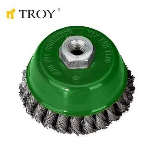 Troy 27707-75 Burma Telli Çanak Fırça (75mm)