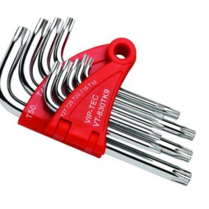 Vip-Tec Torx Allen Anahtar Takımı Kısa 9 Parça - VT/830-TK9B