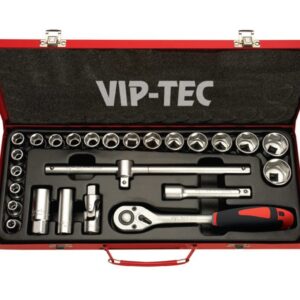 Vip-Tec Lokma Anahtar Takımı 1/2 İnç Metal Kutu 25 Parça - VT114121