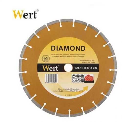 Wert 2711-125 Granit Mermer Elmas Testere (125mm)