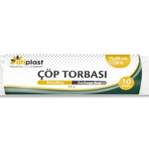 Atiplast Battal Çöp Torbası 75x90 Siyah 400 Gr