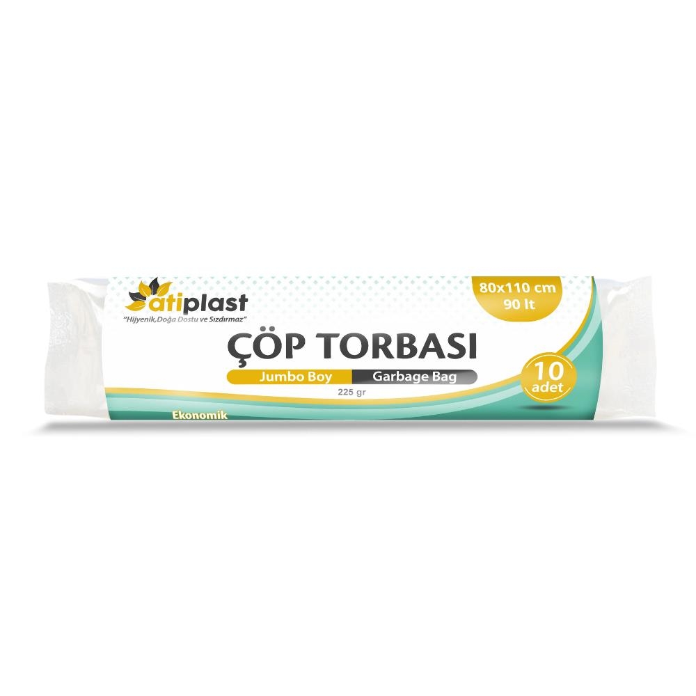 Atiplast Jumbo Çöp Torbası 80x110 Siyah 225 Gr