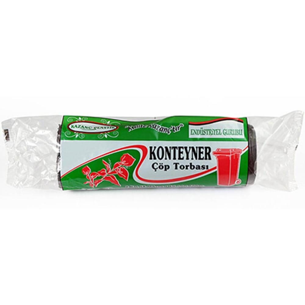 Kazanç 240 Lt Konteyner 55 Mikron Mavi Çöp Torbası 120x150 10 Lu 10 Paket