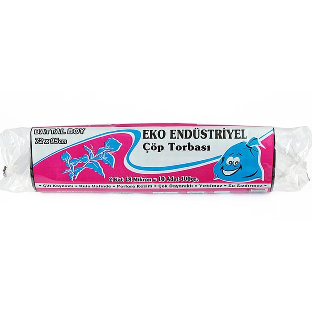 Kazanç Eko Endüstriyel Battal Mavi Çöp Torbası 72x95 Cm 10 Lu 20 Paket